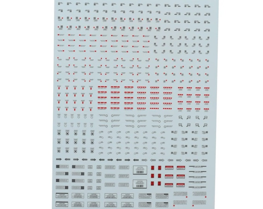 GUNPRIMER CAU-03 G-Rework Caution #03 Gundam Waterslide Decal Sheet (Grey/Red)