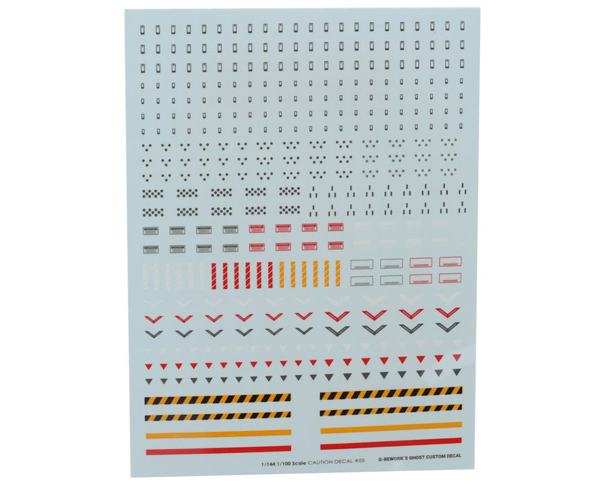 GUNPRIMER CAU-05 G-Rework Caution #05 Gundam Waterslide Decal Sheet