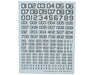 GUNPRIMER CAU-N-01-G G-Rework Caution Number Series #01 Gundam Waterslide Decal Sheet