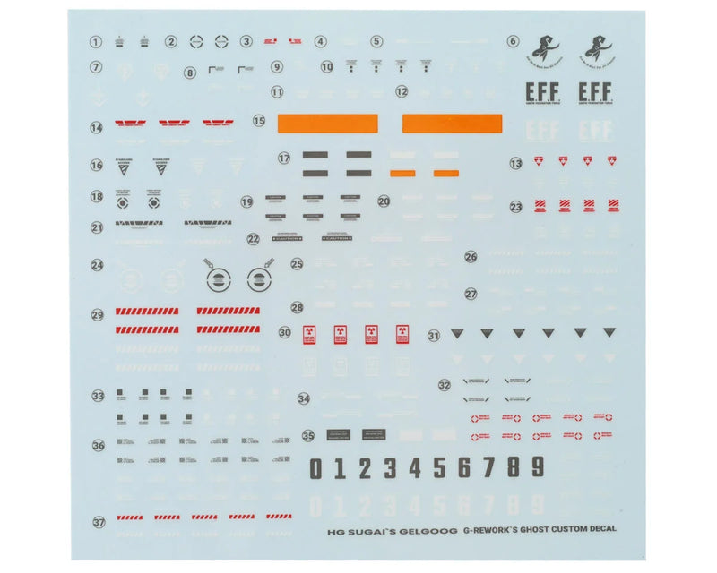 GUNPRIMER CD-H-GQ03 G-Rework HGGQ Sugai's Gelgoog Gundam Waterslide Decal Sheet