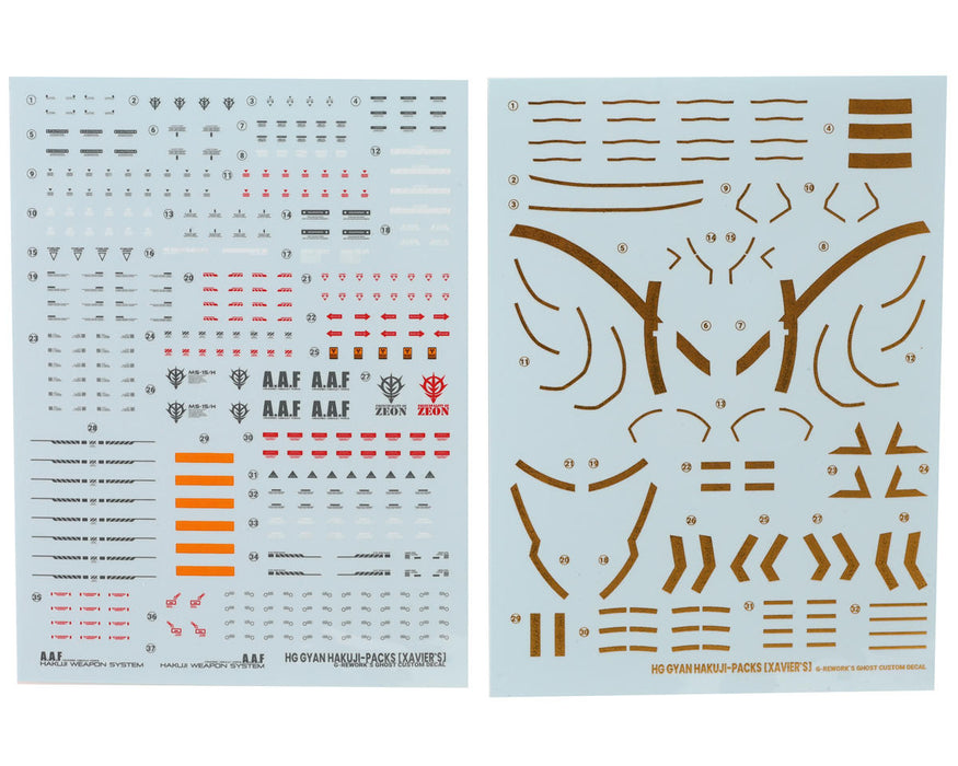 GUNPRIMER CD-H-GQ05 G-Rework HGGQ Xavier's Gyan Hakuji Packs Gundam Waterslide Decal