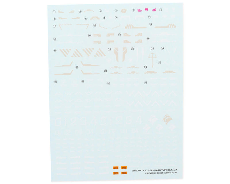 GUNPRIMER CD-H-WM05 G-Rework HG WFM Lauda's Dilanza Gundam Waterslide Decal Sheet