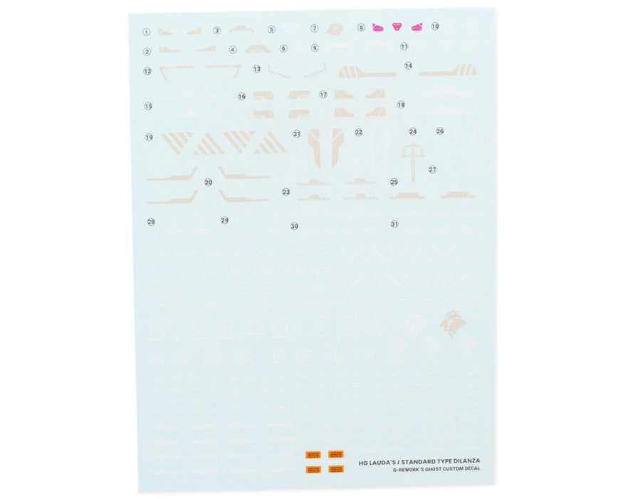 GUNPRIMER CD-H-WM05 G-Rework HG WFM Lauda's Dilanza Gundam Waterslide Decal Sheet