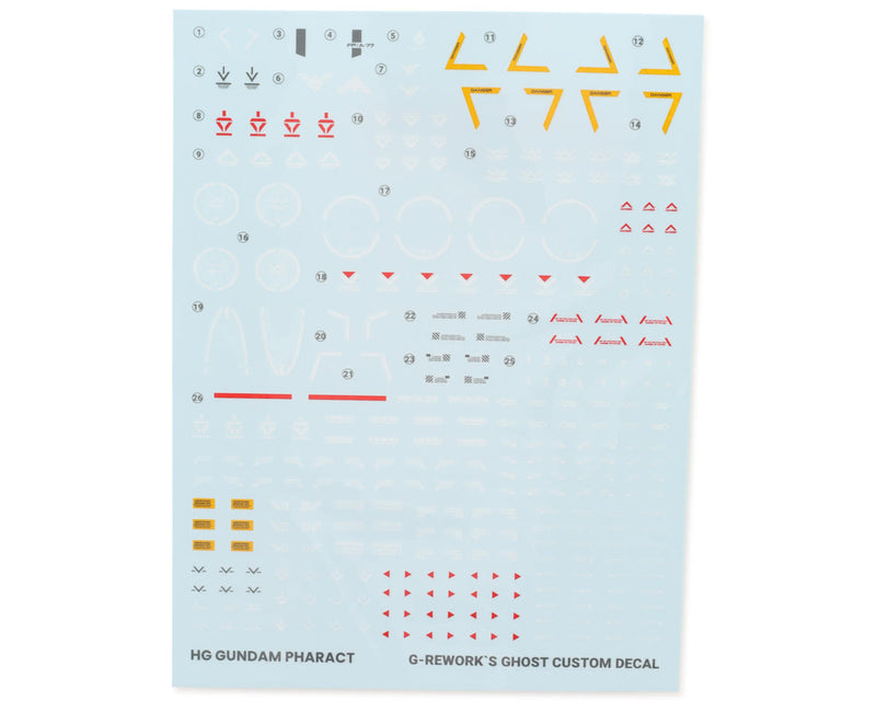 GUNPRIMER CD-H-WM07 G-Rework HG WFM Pharact Gundam Waterslide Decal Sheet