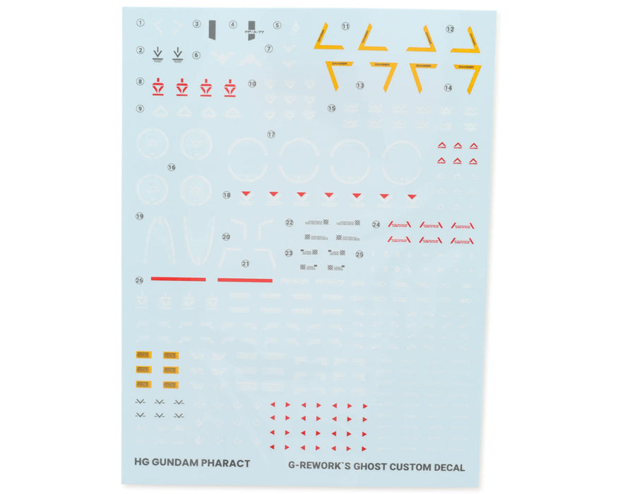 GUNPRIMER CD-H-WM07 G-Rework HG WFM Pharact Gundam Waterslide Decal Sheet