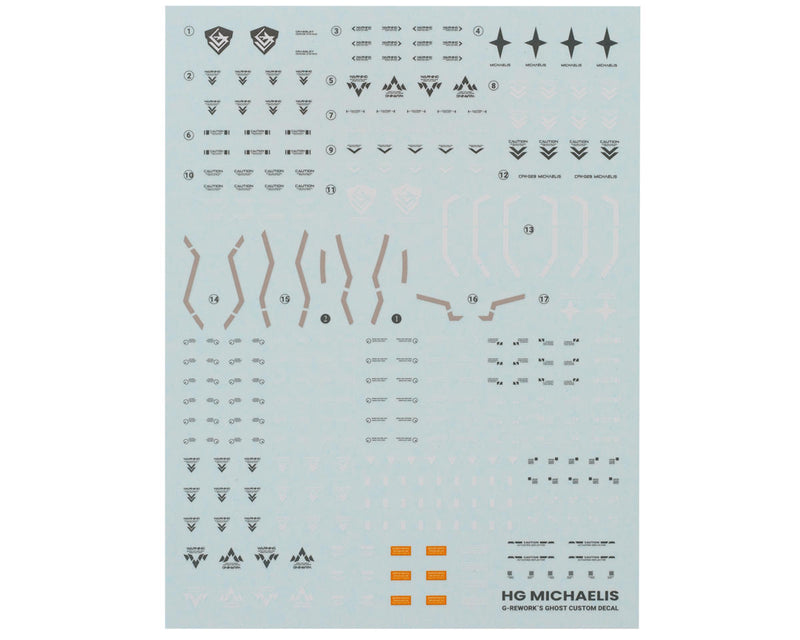 GUNPRIMER CD-H-WM11 G-Rework HG Michaelis Gundam Waterslide Decal Sheet