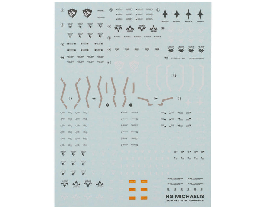 GUNPRIMER CD-H-WM11 G-Rework HG Michaelis Gundam Waterslide Decal Sheet