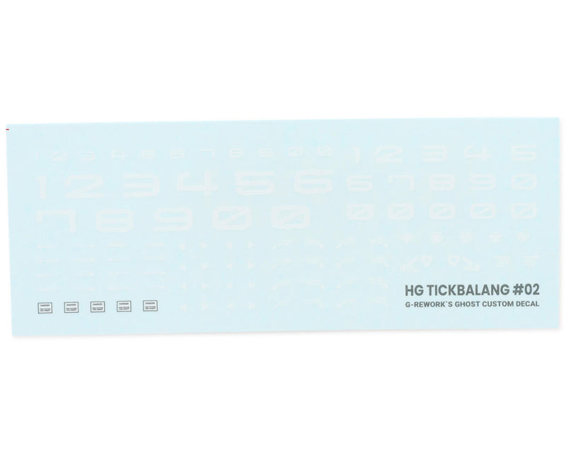 GUNPRIMER CD-H-WM15 G-Rework HG WFM Tickbalang Gundam Waterslide Decal Sheets