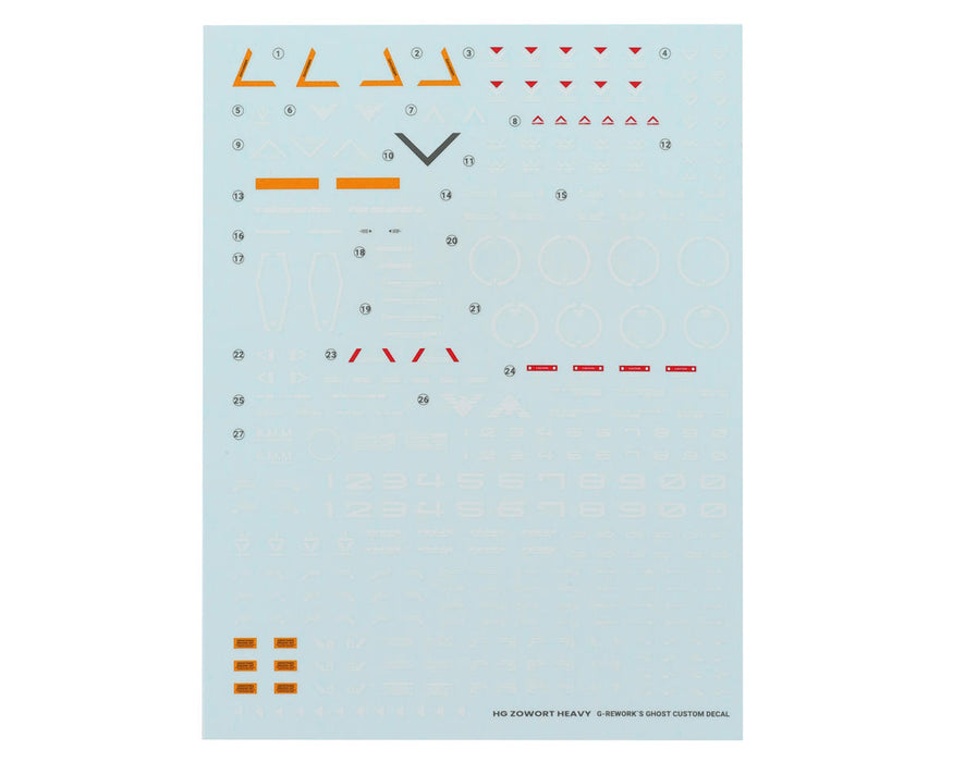 GUNPRIMER CD-H-WM20 G-Rework HG Zowort Heavy Gundam Waterslide Decal Sheet