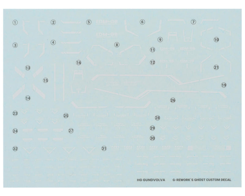GUNPRIMER CD-H-WM24 G-Rework HG Gundvolva Gundam Waterslide Decal Sheet