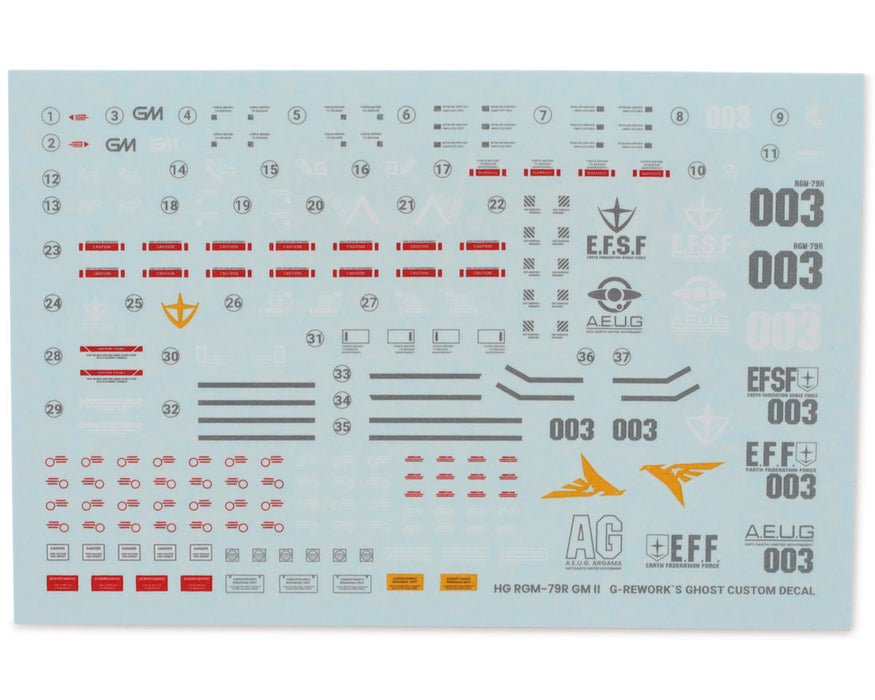 GUNPRIMER CD-H131 G-Rework HG RGM-79R/RMS-179 GM II Gundam Waterslide Decal Sheet