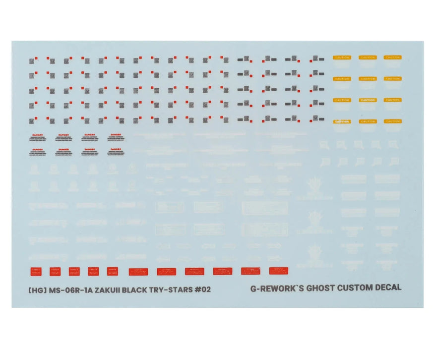 GUNPRIMER CD-H152 G-Rework HG MS-06R-1A Zaku II Black Tri-Stars Gundam Waterslide Decal