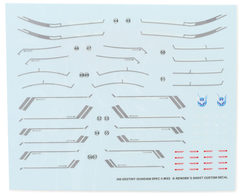 GUNPRIMER CD-H224 G-Rework HG Seed Destiny Spec II Gundam Waterslide Decal Sheets (3 Pack)