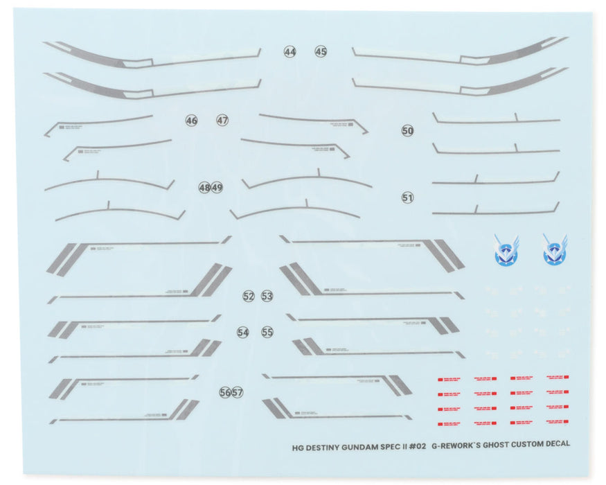 GUNPRIMER CD-H224 G-Rework HG Seed Destiny Spec II Gundam Waterslide Decal Sheets (3 Pack)