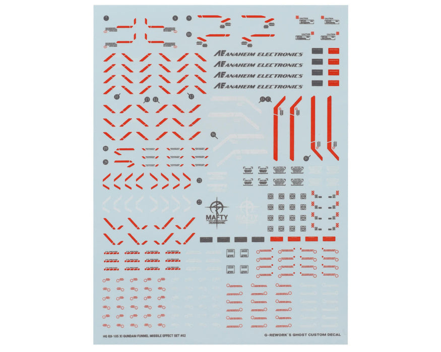 GUNPRIMER CD-H238 G-Rework HG RX-105 Xi Gundam Waterslide Decal Sheets