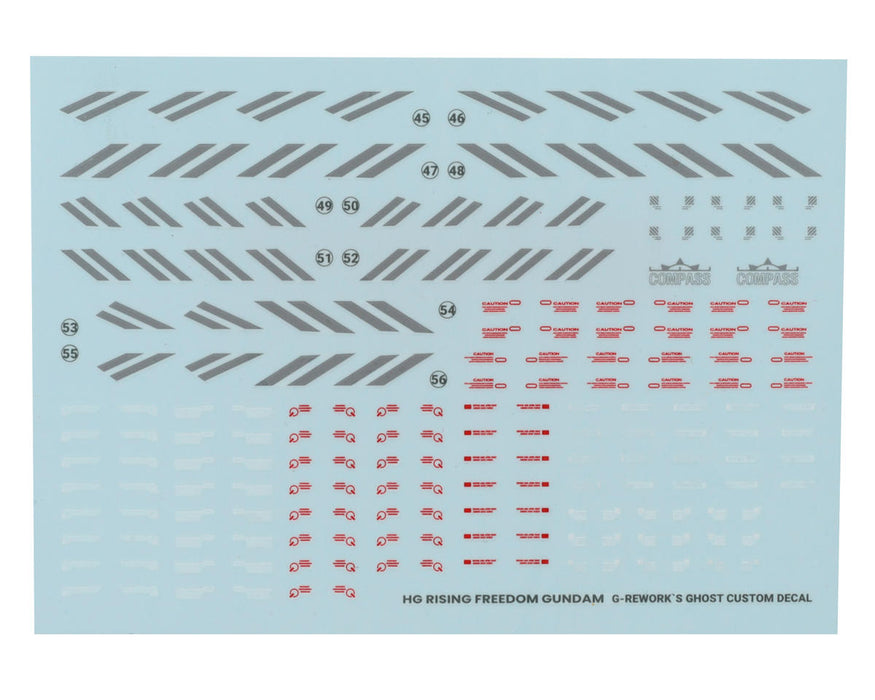 GUNPRIMER CD-H243 G-Rework HG Rising Freedom Gundam Waterslide Decal Sheets
