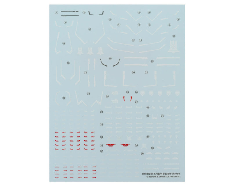 GUNPRIMER CD-H245 G-Rework HG Black Knight Squad Shi-ve.A Gundam Waterslide Decal Sheet