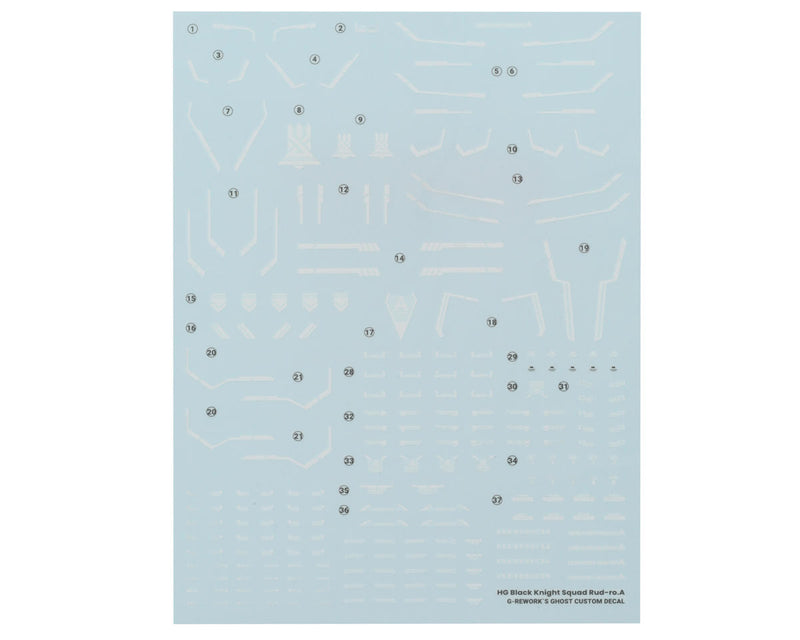GUNPRIMER CD-H247 G-Rework HG Black Knight Squad Rud-Ro.A Gundam Waterslide Decal Sheet