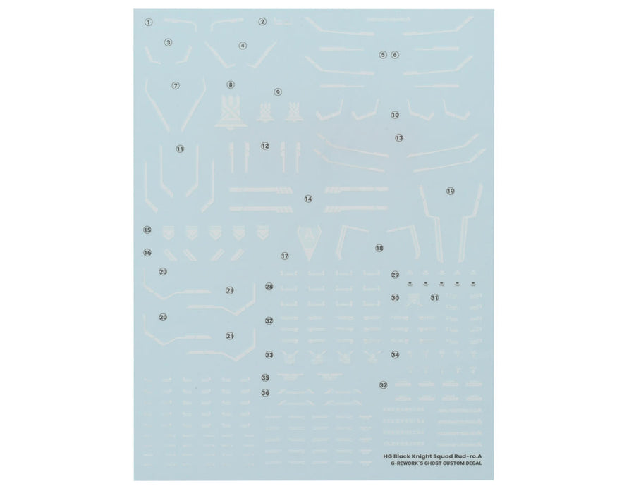 GUNPRIMER CD-H247 G-Rework HG Black Knight Squad Rud-Ro.A Gundam Waterslide Decal Sheet