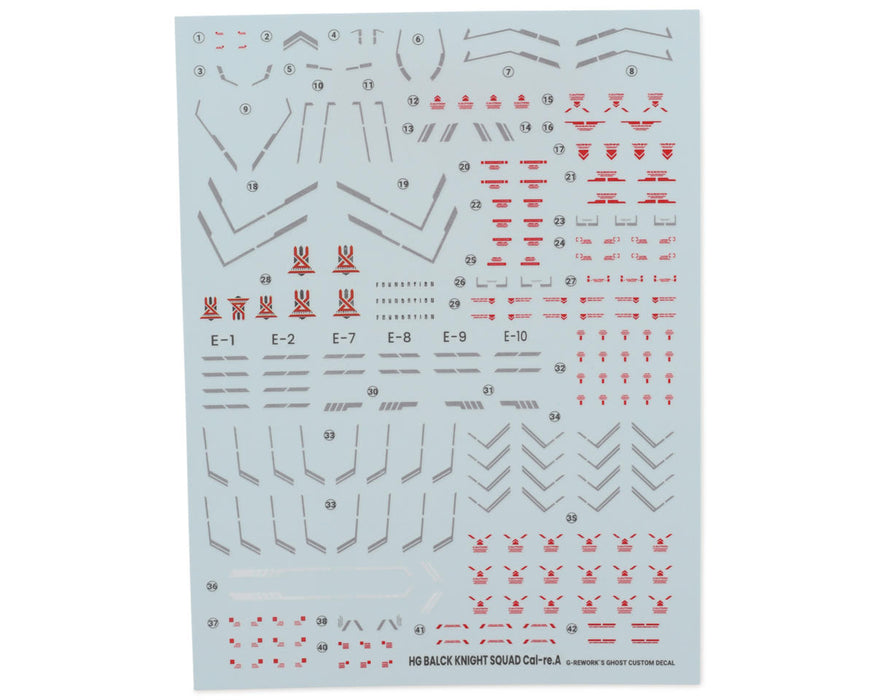 GUNPRIMER CD-H257 G-Rework HG Seed Black Knight Squad Cal-Re.A Gundam Waterslide Decal