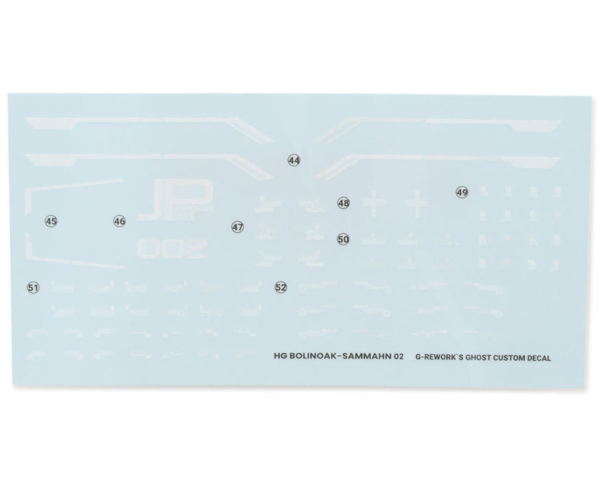 GUNPRIMER CD-H259 G-Rework HG Bolinoak-Sammahn Gundam Waterslide Decal Sheets