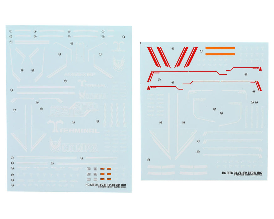GUNPRIMER CD-H260-CA G-Rework HG Cavalier Aifrid "Gundam SEED" Waterslide Decal Sheets
