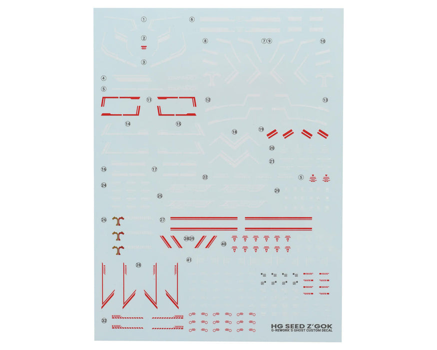 GUNPRIMER CD-H260 G-Rework HG ZGMF-MM07 Z’Gok Waterslide Decal Sheet