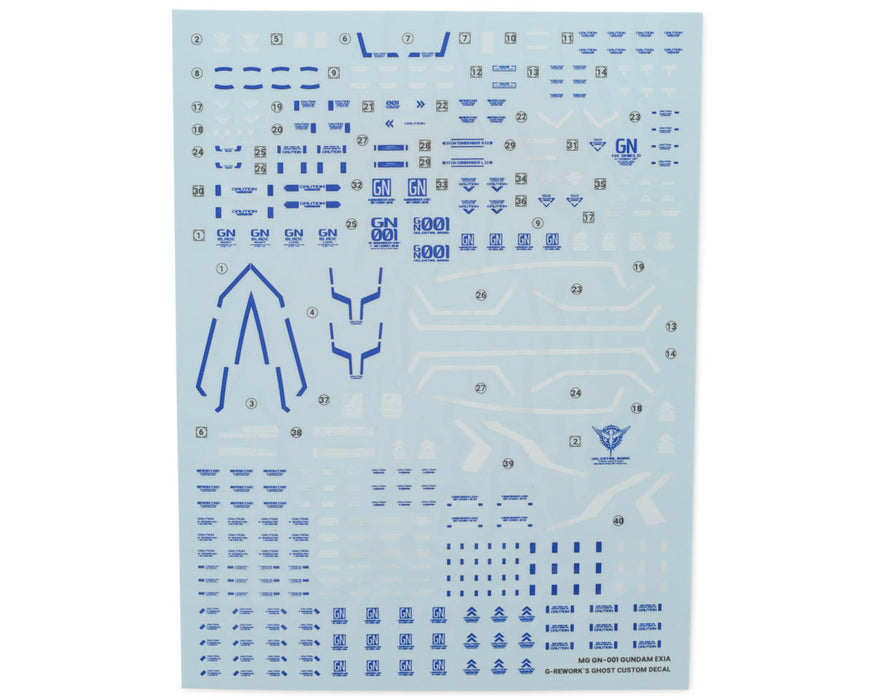 GUNPRIMER CD-M123 G-Rework MG GN-001 Exia Gundam Waterslide Decal Sheet