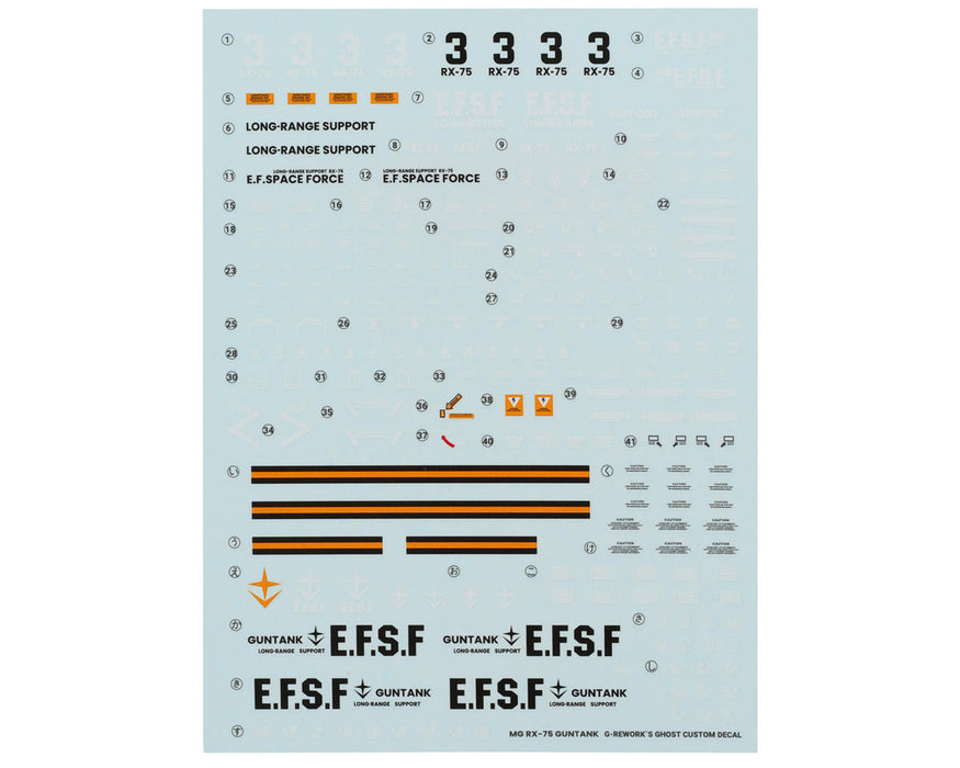 GUNPRIMER CD-M124 G-Rework MG RX-75 Guntank Gundam Waterslide Decal Sheets