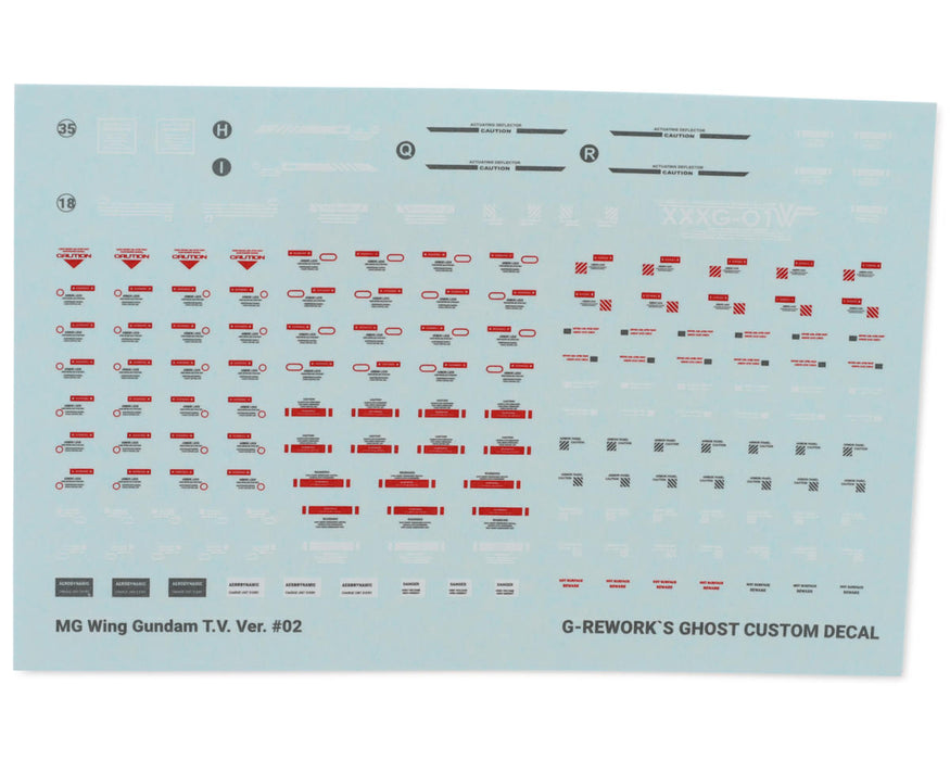 GUNPRIMER CD-M132 G-Rework MG Wing Gundam TV Version Waterslide Decal Sheets