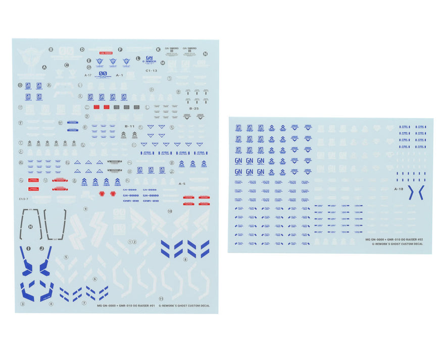 GUNPRIMER CD-M145 G-Rework MG 00 "00 Raiser Gundam" Waterslide Decal Sheets