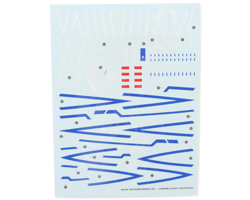 GUNPRIMER CD-M148 G-Rework MG 00 Seven Sword/G Gundam Waterslide Decal Sheets
