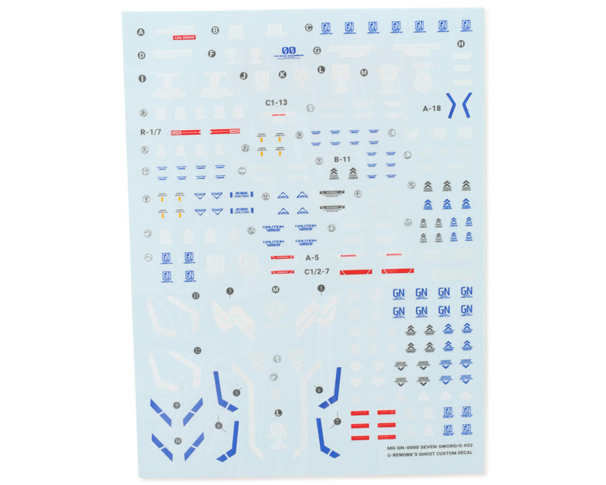 GUNPRIMER CD-M148 G-Rework MG 00 Seven Sword/G Gundam Waterslide Decal Sheets
