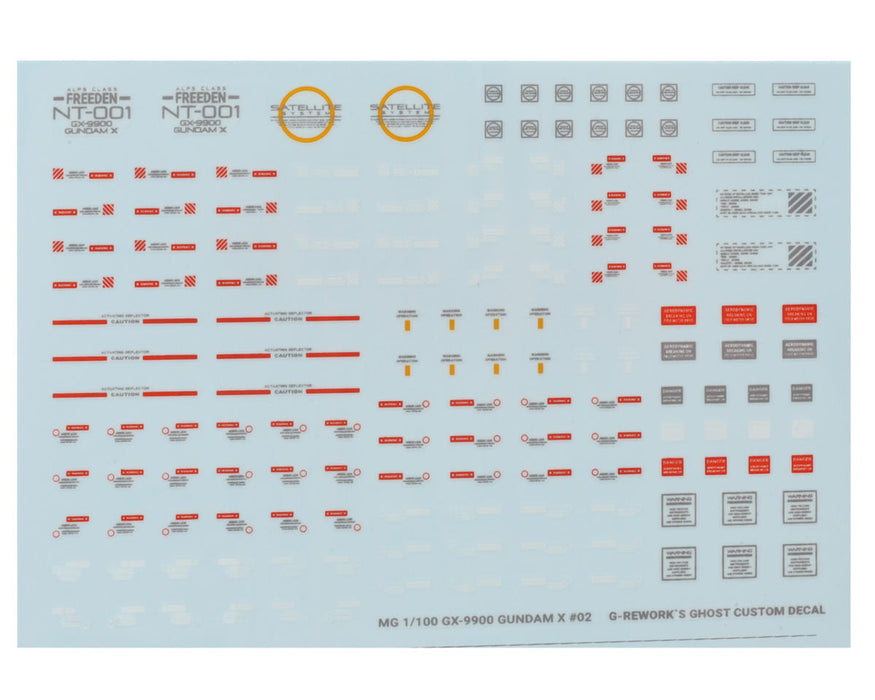 GUNPRIMER CD-M177 G-Rework MG GX-9900 Gundam X Gundam Waterslide Decal Sheets