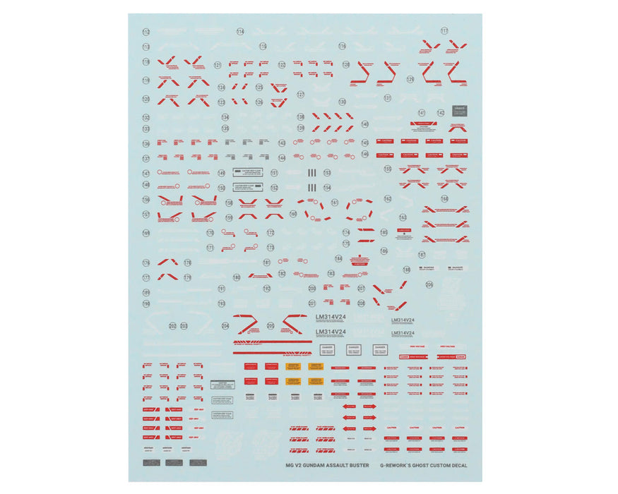GUNPRIMER CD-M191-AB G-Rework MG Victory Two Assault Buster Gundam Waterslide Decal Sheet