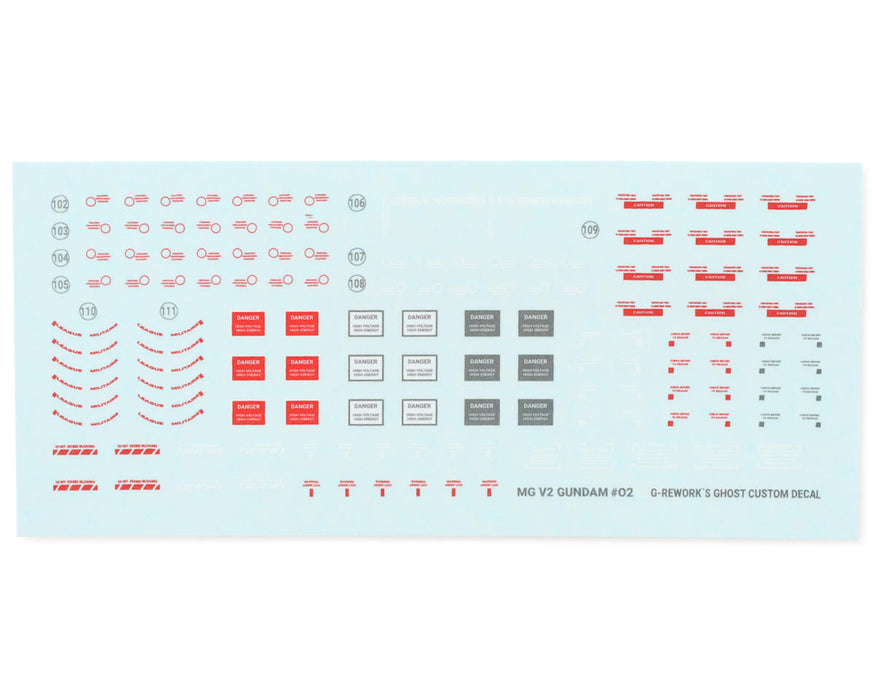 GUNPRIMER CD-M191 G-Rework MG V2 Ver. Ka Gundam Waterslide Decal Sheets