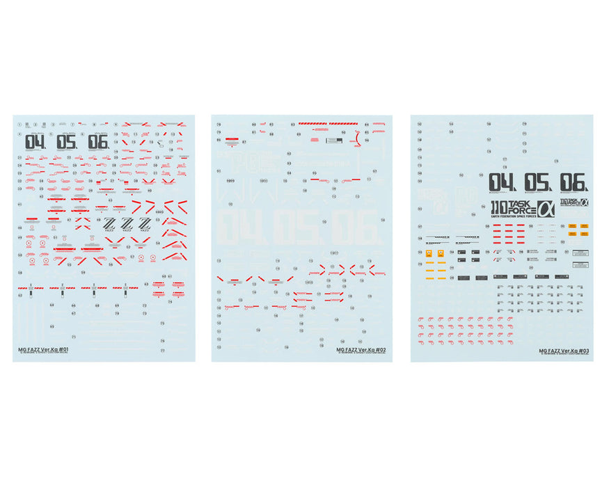 GUNPRIMER CD-M213 G-Rework MG Fazz Gundam Waterslide Decal Sheets