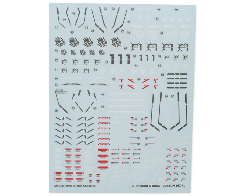 GUNPRIMER CD-M217 G-Rework MG Eclipse Gundam Waterslide Decal Sheets