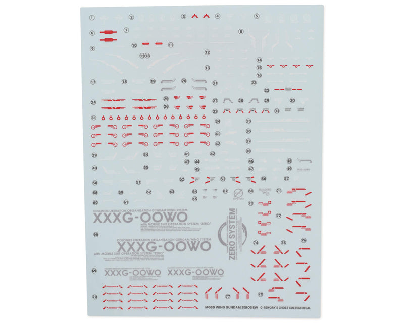 GUNPRIMER CD-MS03 G-Rework MGSD Wing Gundam Zero EW Waterslide Decal Sheets
