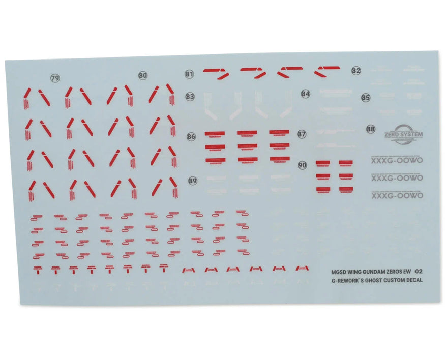 GUNPRIMER CD-MS03 G-Rework MGSD Wing Gundam Zero EW Waterslide Decal Sheets