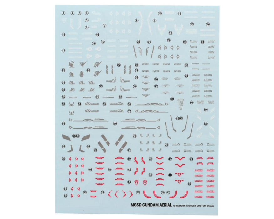 GUNPRIMER CD-MS04 G-Rework MGSD Aerial Gundam "Witch from Mercury" Waterslide Decal