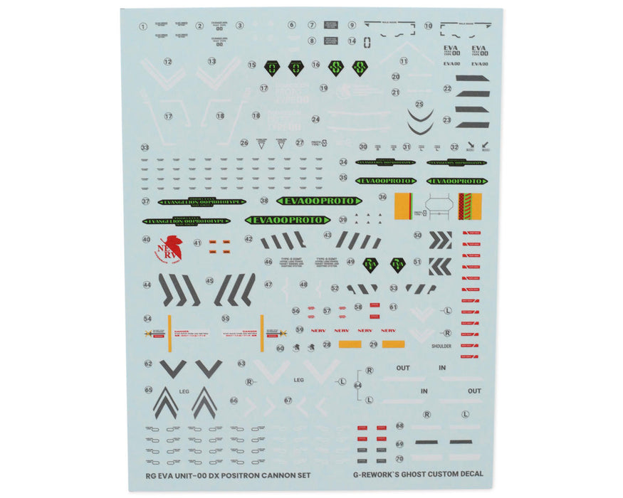 GUNPRIMER CD-RG-E0 G-Rework RG Evangelion Unit-00 DX Waterslide Decal Sheet