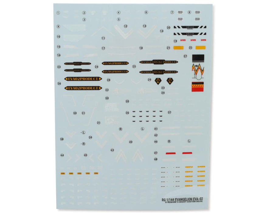 GUNPRIMER CD-RG-E2 G-Rework RG Evangelion Unit-02 Waterslide Decal Sheet