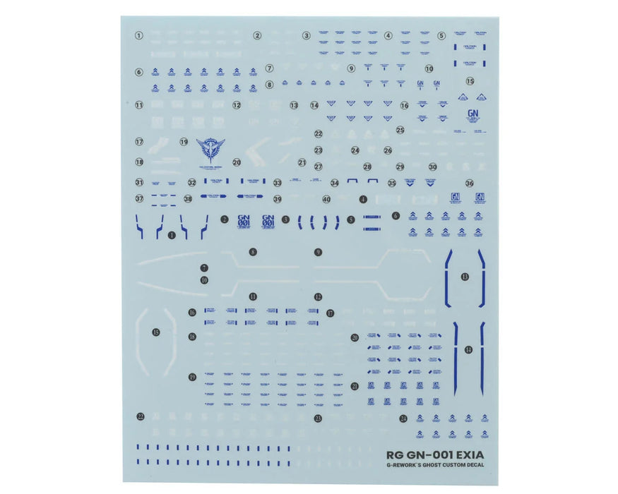 GUNPRIMER CD-RG15 G-Rework RG 1/144 Gundam Exia Waterslide Decal Sheet