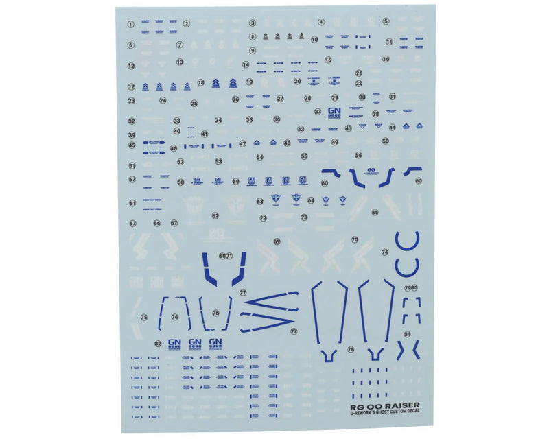 GUNPRIMER CD-RG18 G-Rework RG 1/144 00 Raiser Gundam Waterslide Decal Sheet