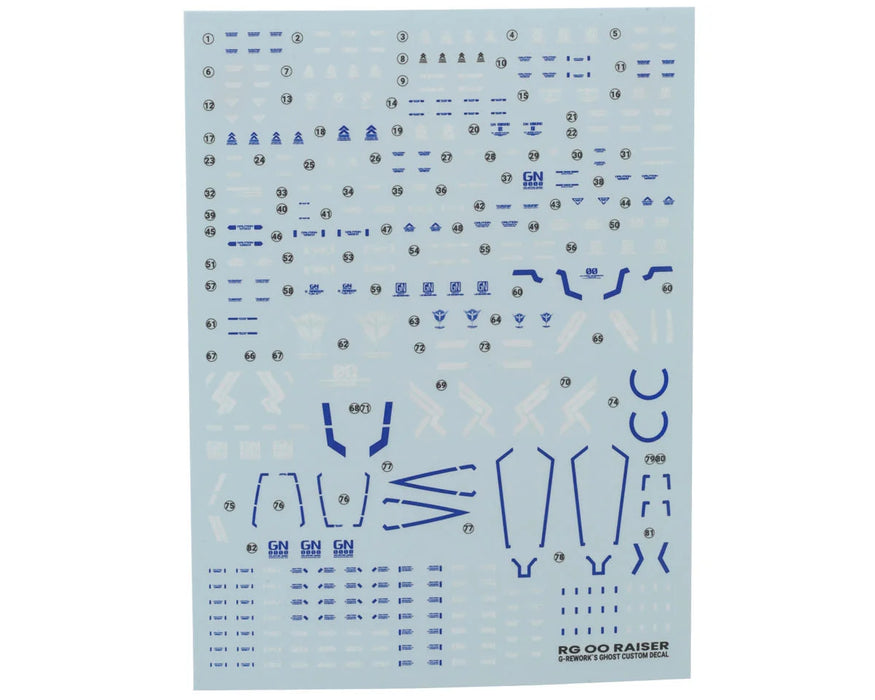 GUNPRIMER CD-RG18 G-Rework RG 1/144 00 Raiser Gundam Waterslide Decal Sheet