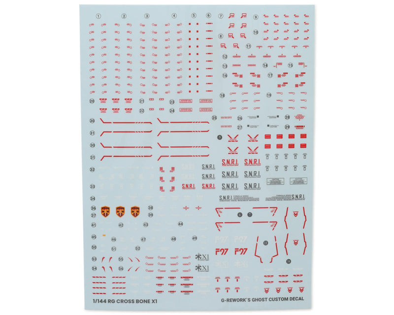 GUNPRIMER CD-RG31 G-Rework RG Crossbone X1 Gundam Waterslide Decal Sheet