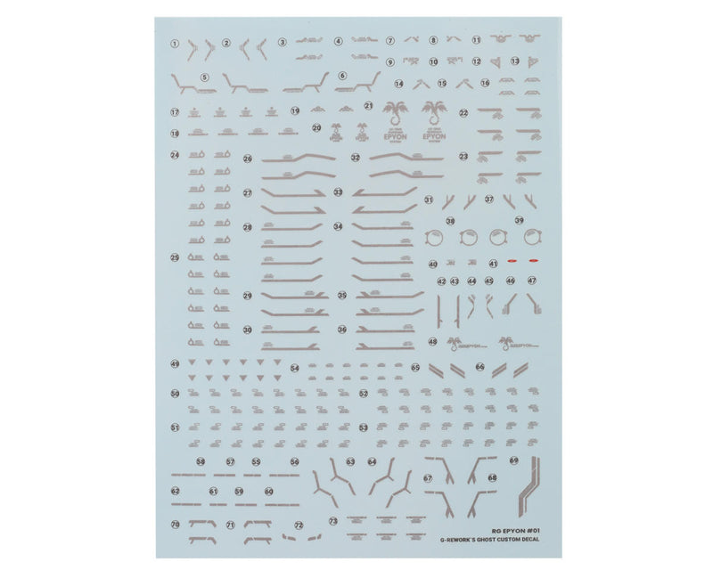 GUNPRIMER CD-RG38 G-Rework RG 0Z-13MS Epyon Gundam Decal Sheet