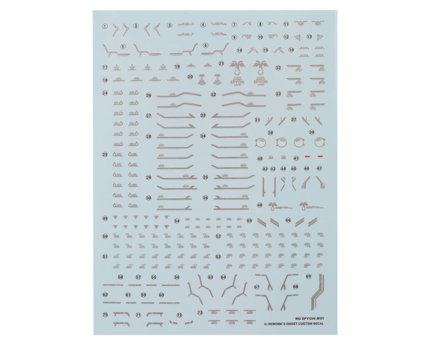 GUNPRIMER CD-RG38 G-Rework RG 0Z-13MS Epyon Gundam Decal Sheet