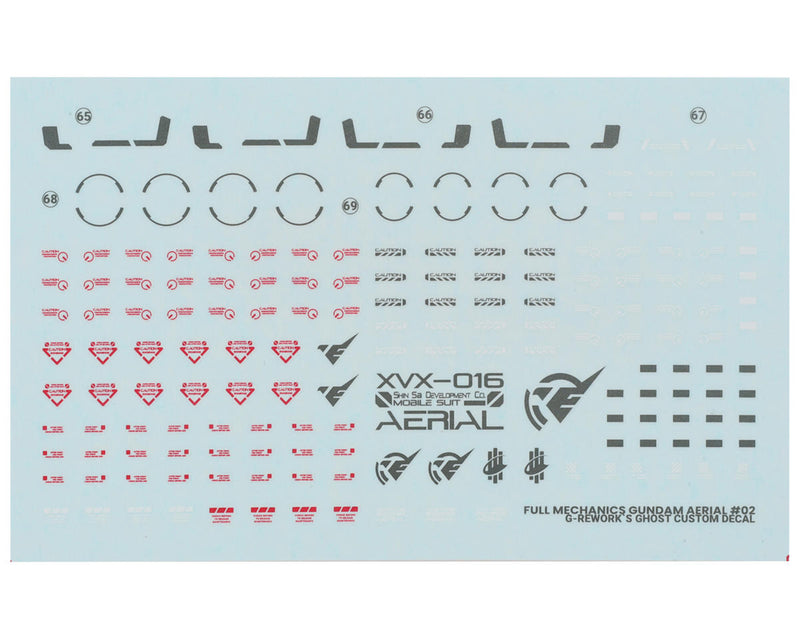 GUNPRIMER CD-WMFM1 G-Rework FM Aerial Gundam Decal Sheet